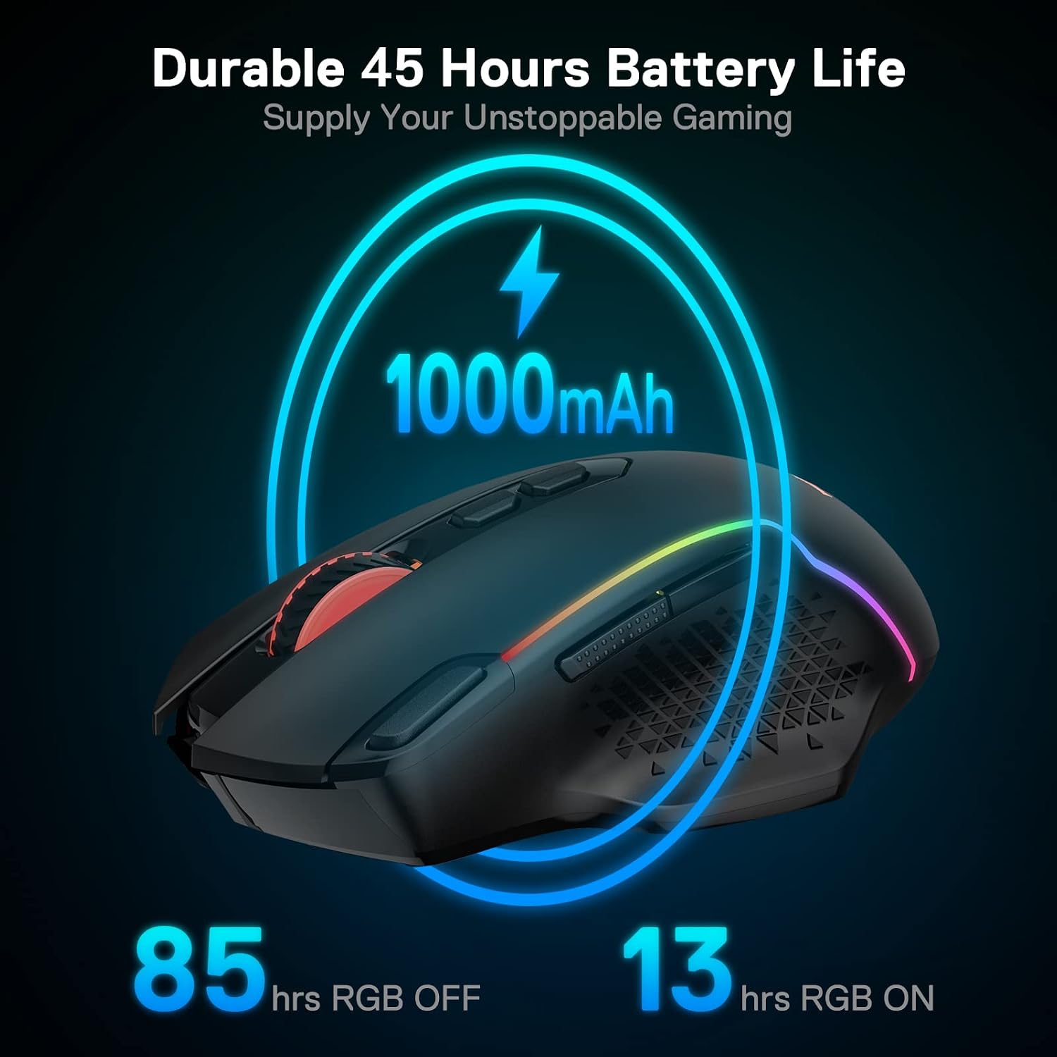 Redragon M810 PRO Wireless RGB Gaming Mouse 10000 DPI