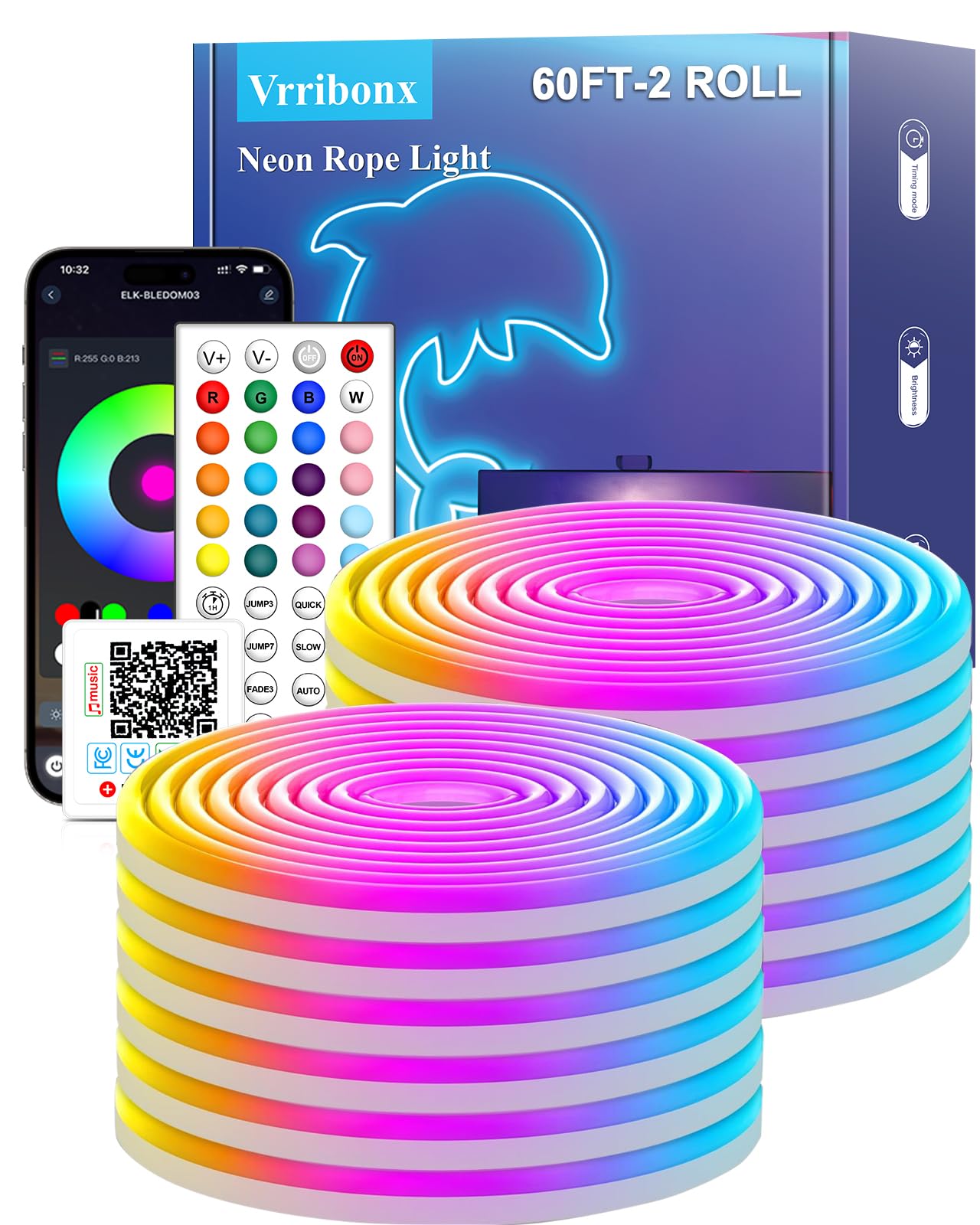 40Ft LED Neon Rope Lights
