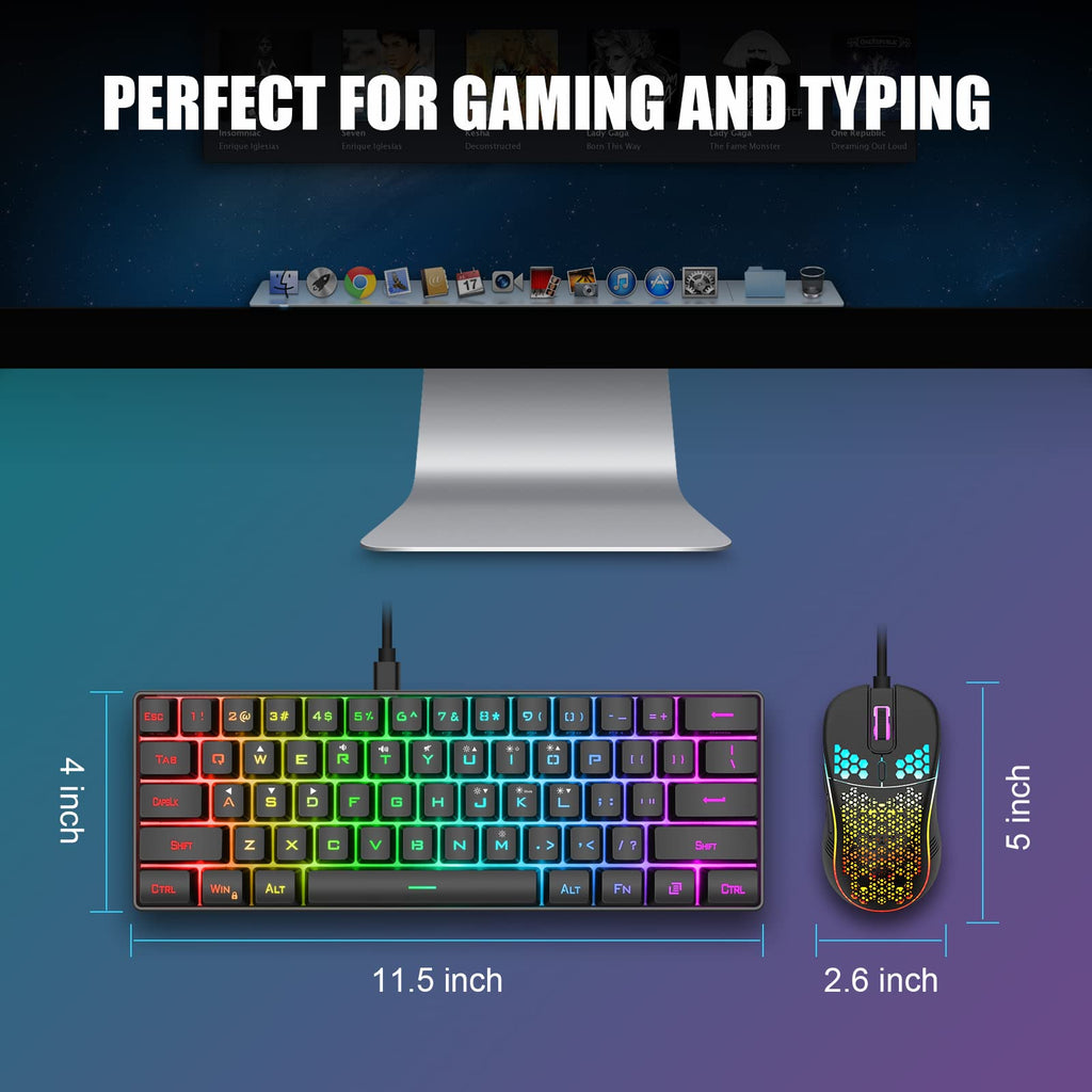 RedThunder 60% Wireless Gaming Keyboard and Mouse