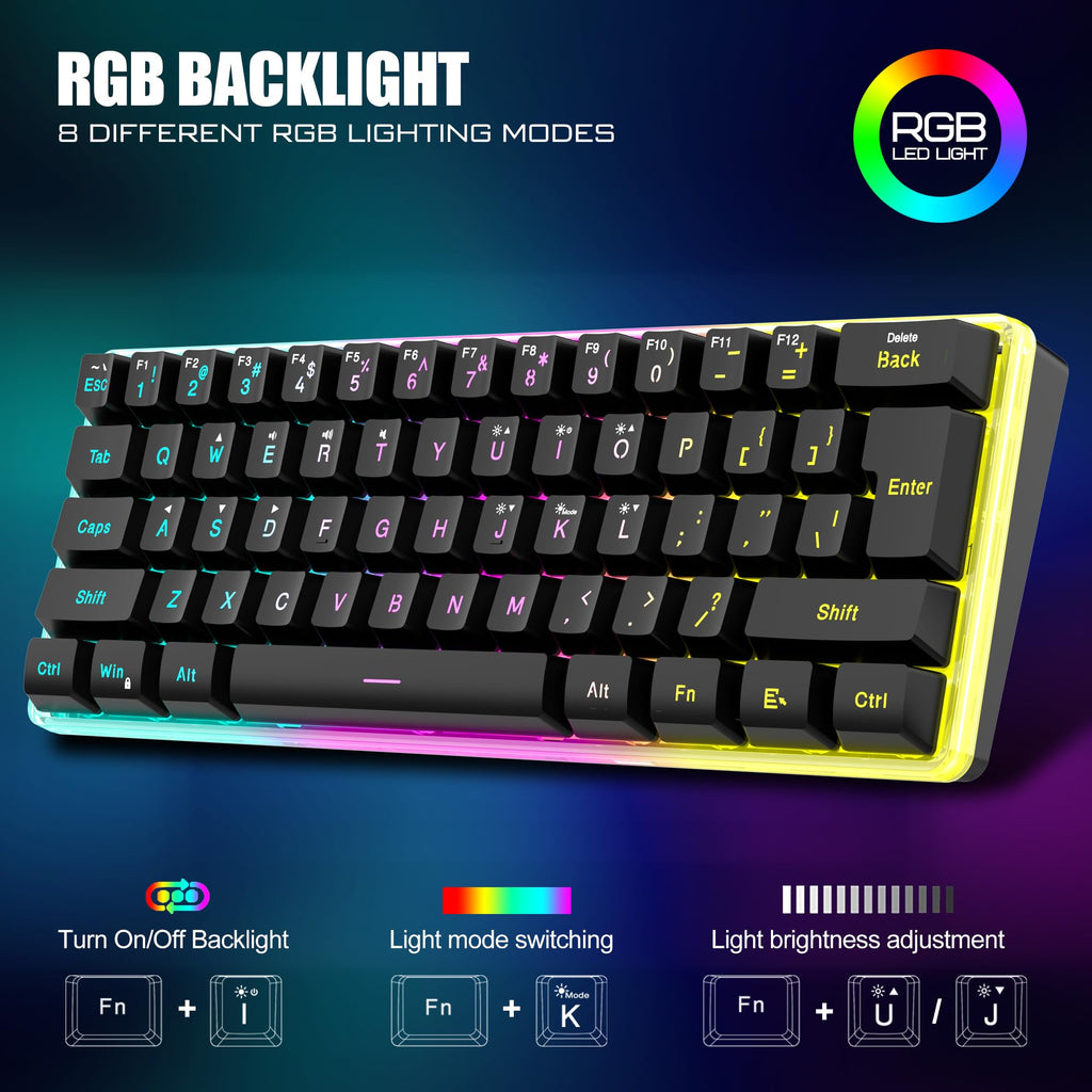 RedThunder 60% Wireless Gaming Keyboard and Mouse