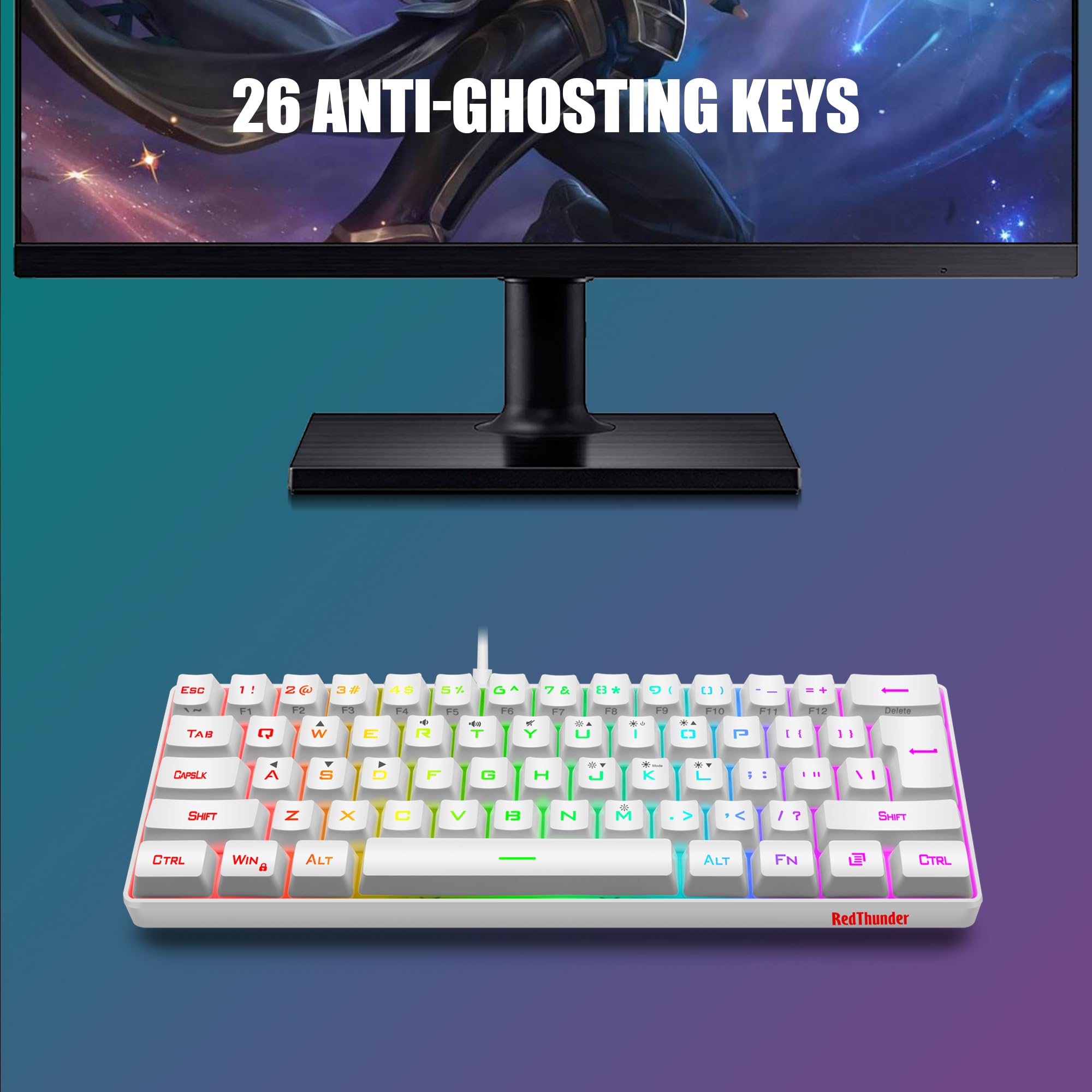 RedThunder 60% Wireless Gaming Keyboard and Mouse