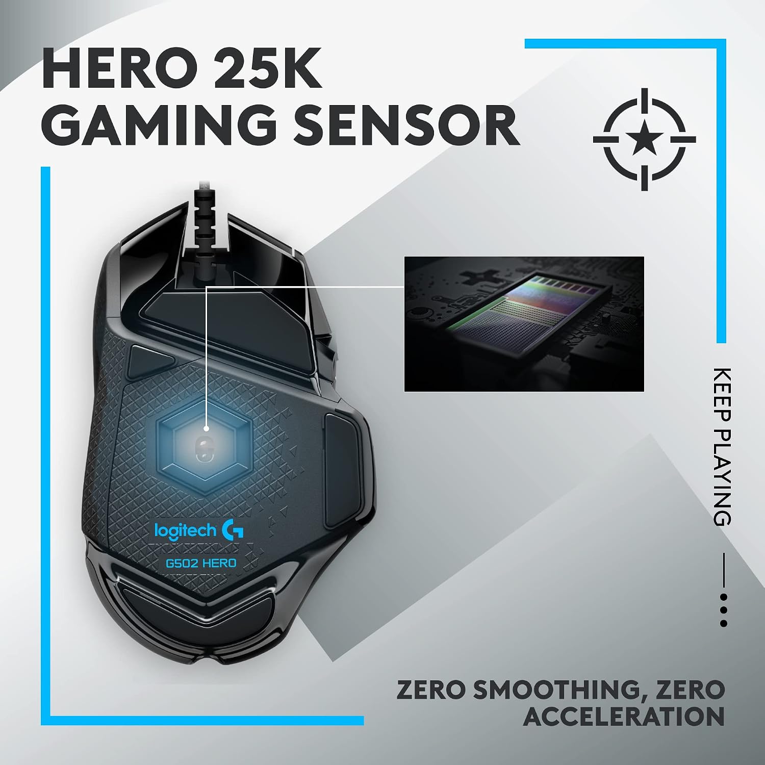 Logitech G502 Hero Wired Gaming Mouse