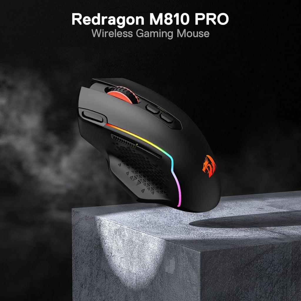 Redragon M810 PRO Wireless RGB Gaming Mouse 10000 DPI