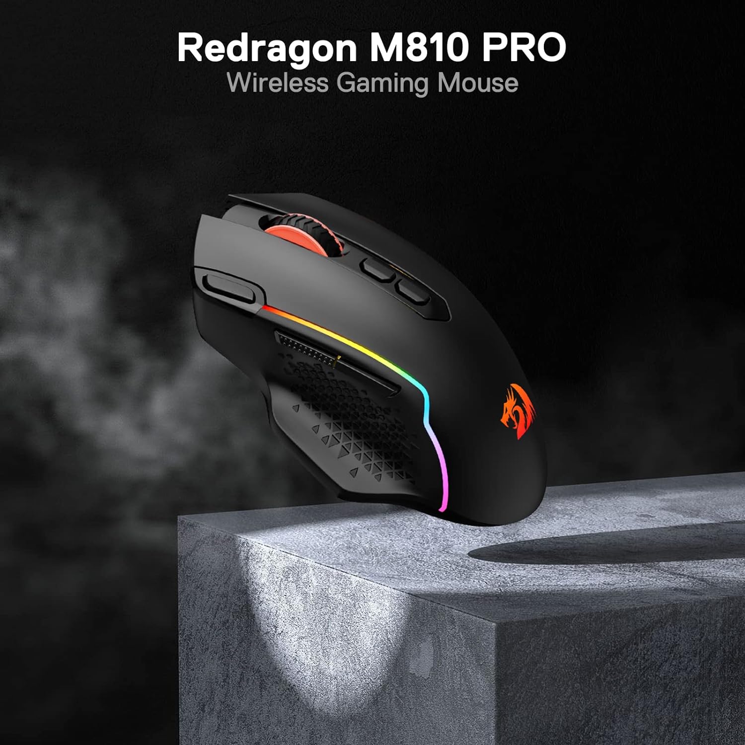 Redragon M810 PRO Wireless RGB Gaming Mouse 10000 DPI