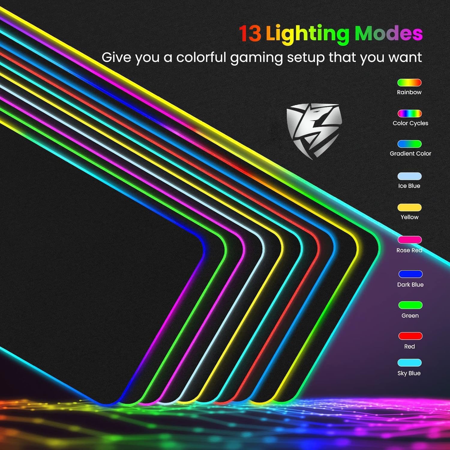 Wireless Charging RGB Gaming Mouse Pad 15W