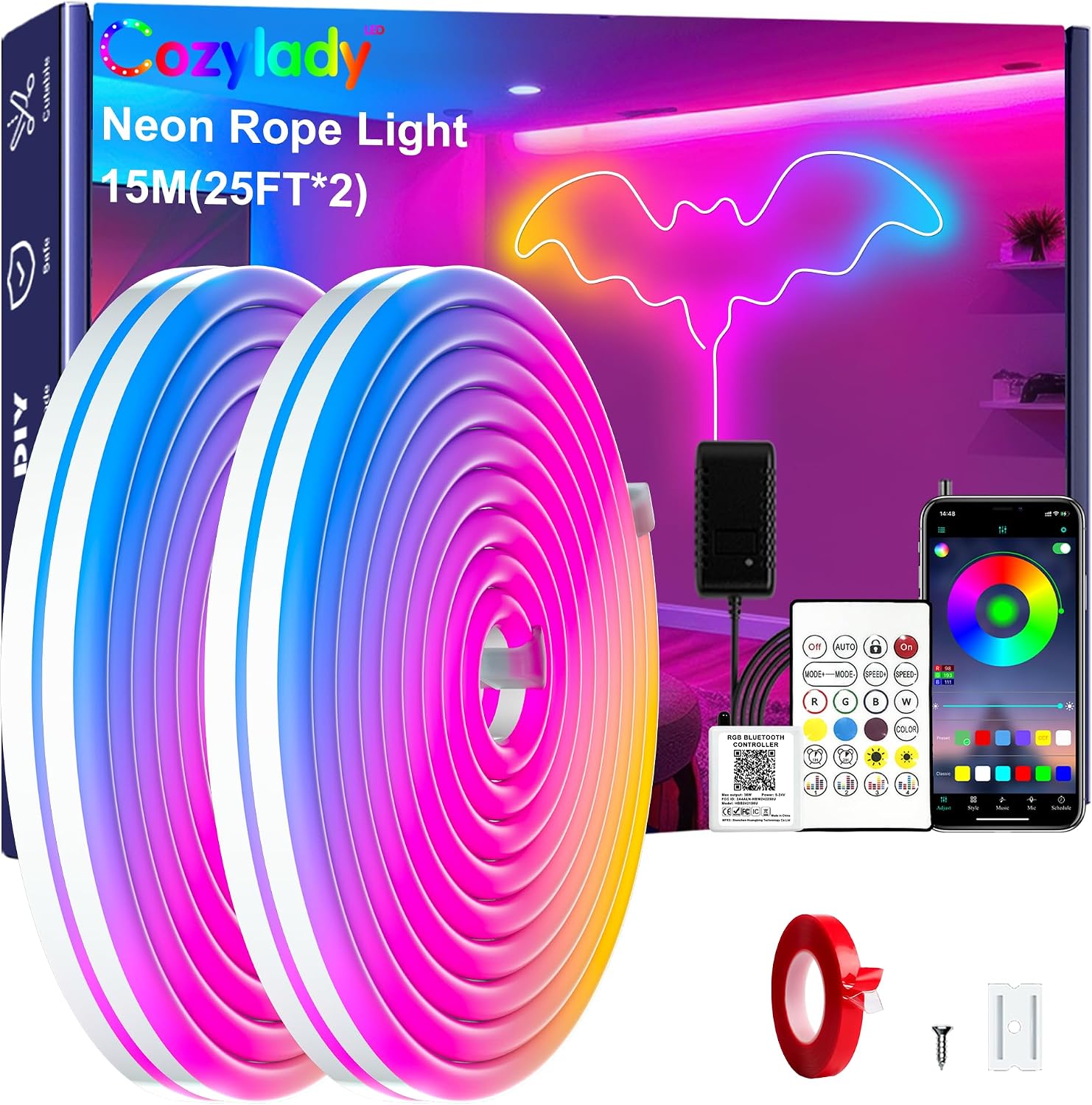Cozylady RGB Neon Light LED Rope